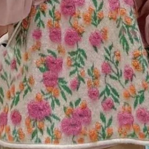 Stylish Floral 3 Dimensional Sweater Vest Y2k Vintage Cozy Knitted Sz M Women - Picture 4 of 8